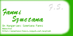 fanni szmetana business card